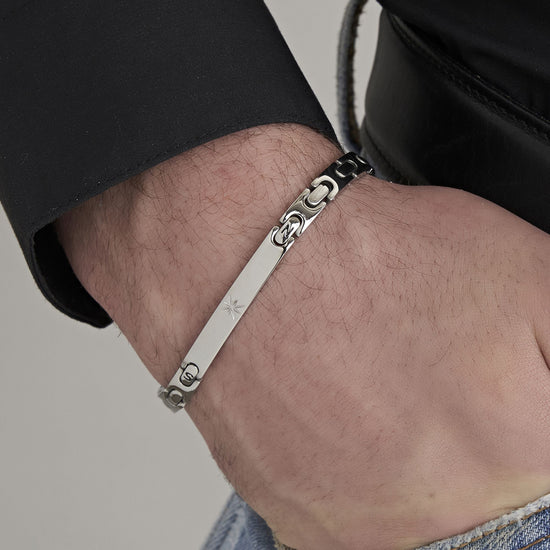 WINDROSE STAHL HERRENARMBAND