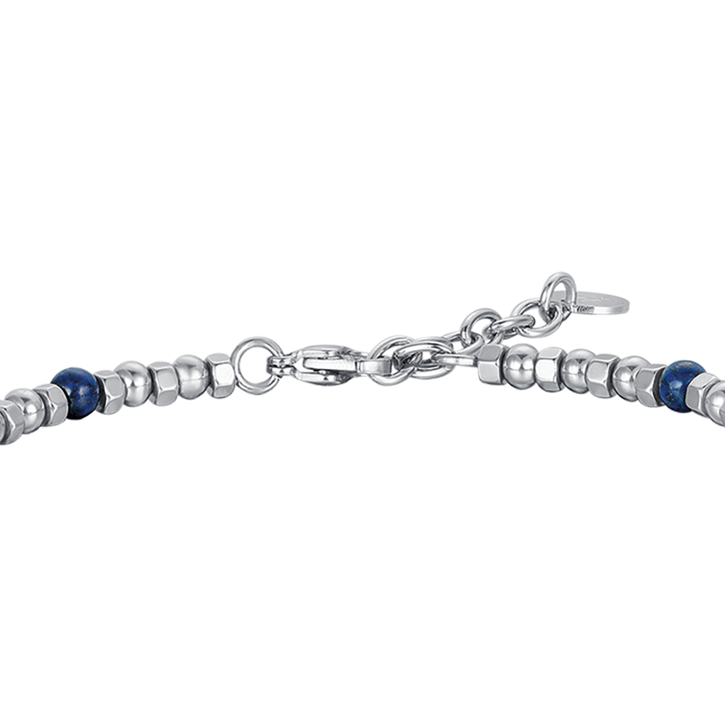 HERRENARMBAND AUS STAHL MIT LAPIS UND STERN