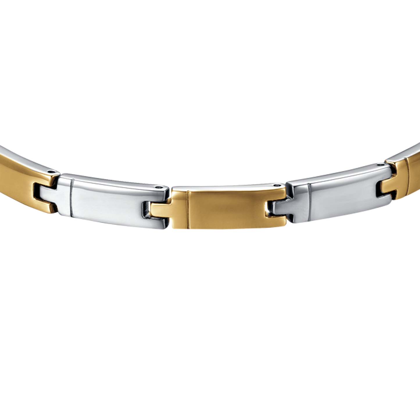 HERRENARMBAND AUS STAHL UND STAHL-IP-GOLD