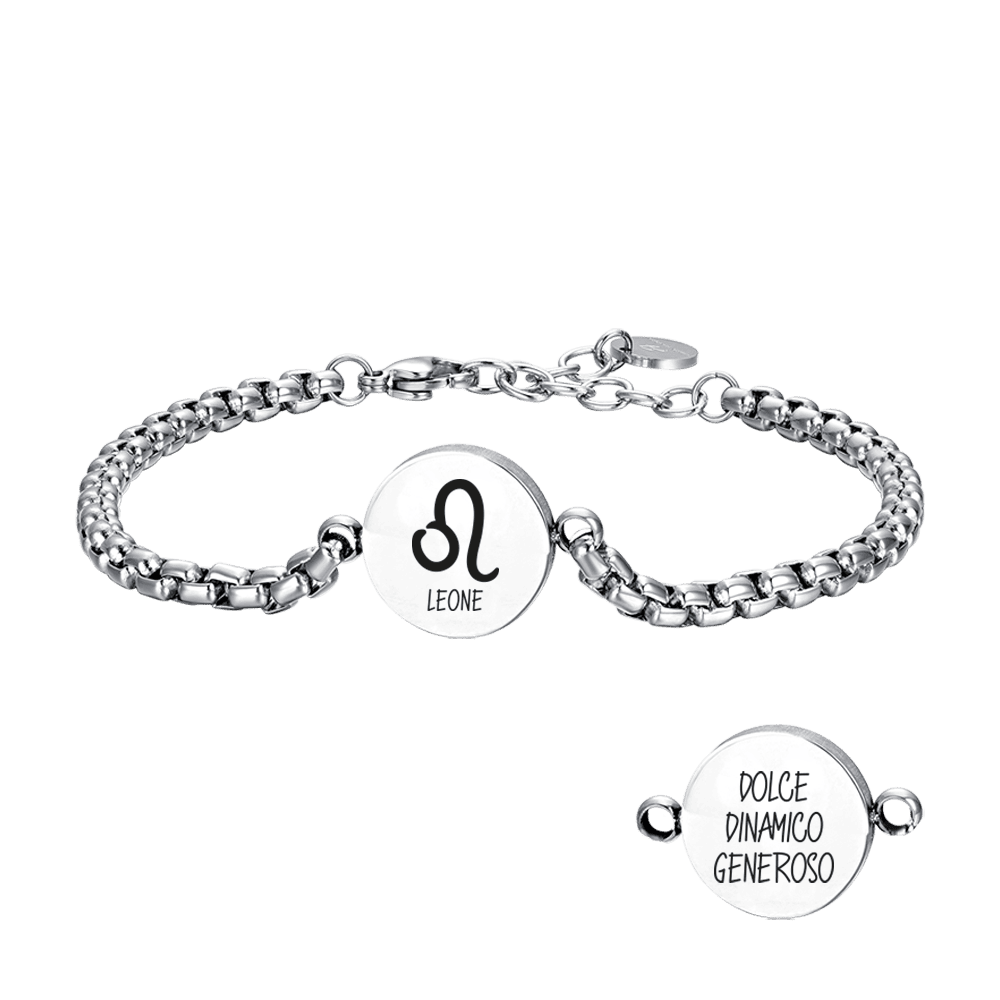 STAHL-HERREN-STERNZEICHEN-LEO-PLATTENARMBAND