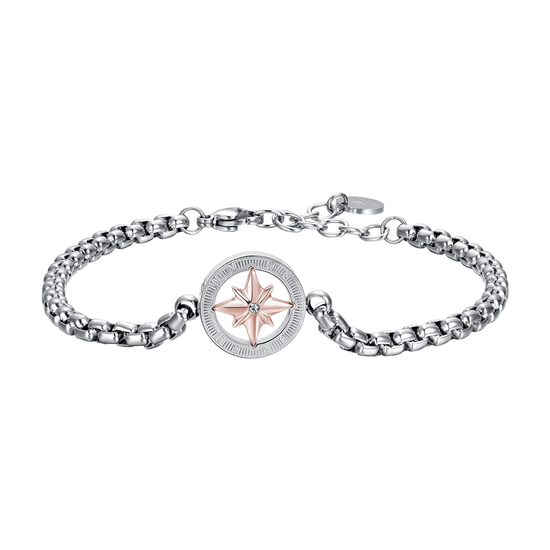 STAHL MANN ARMBAND MIT IP ROSE KOMPASS ROSE