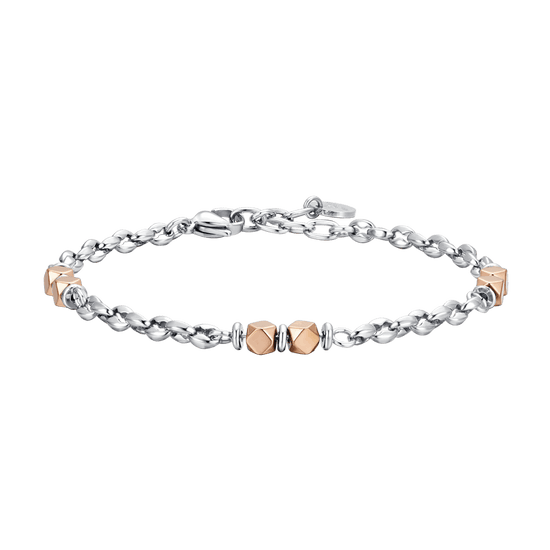 BRACCIALE UOMO IN ACCIAIO EMATITE IP ROSE