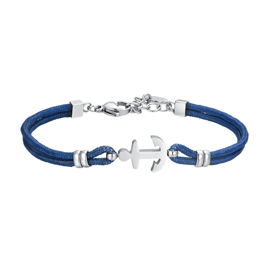 HERRENARMBAND MIT BLAUEM SEIL UND ANKER