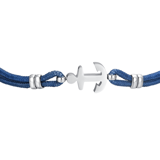 HERRENARMBAND MIT BLAUEM SEIL UND ANKER