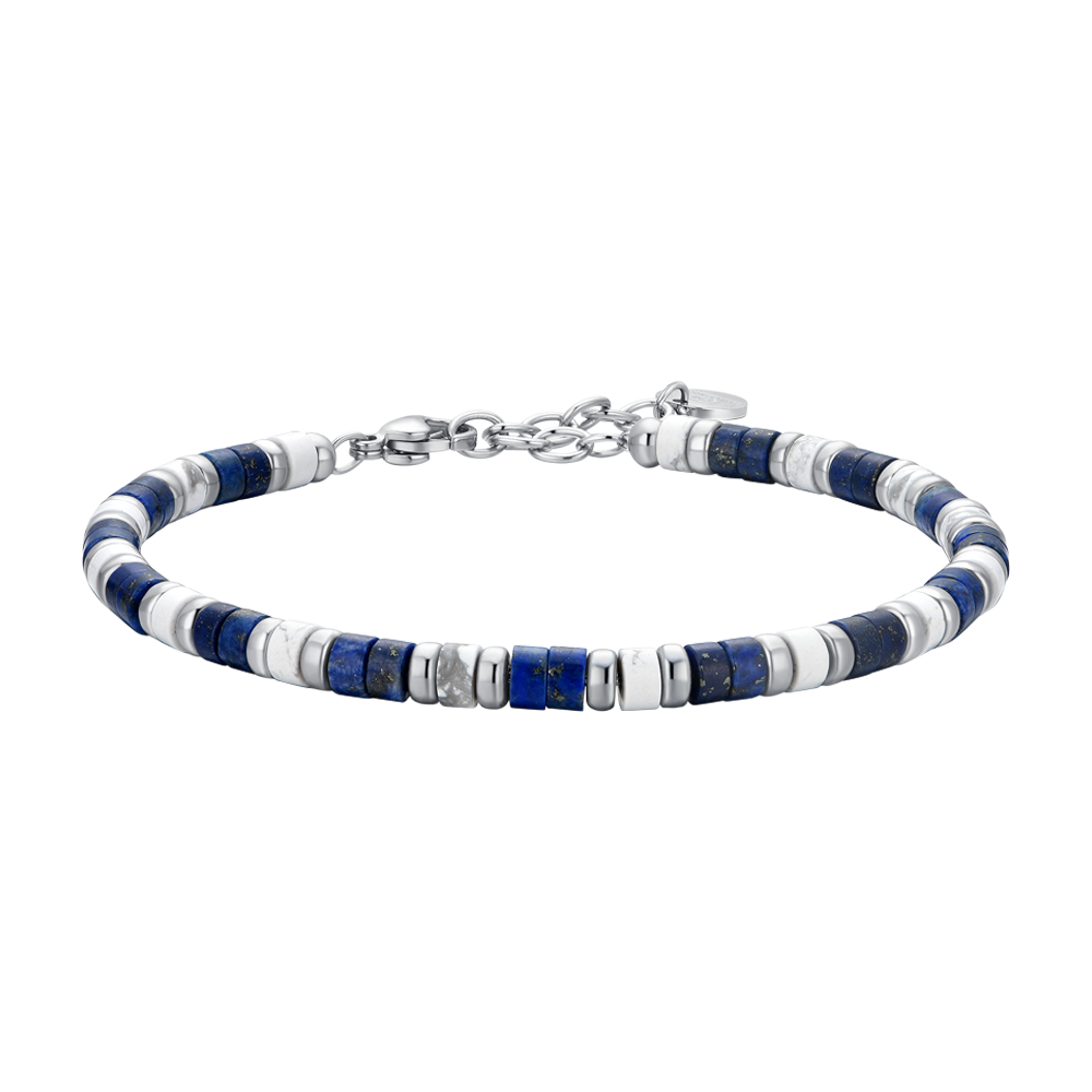 LAPIS STEINE STAHL HERRENARMBAND