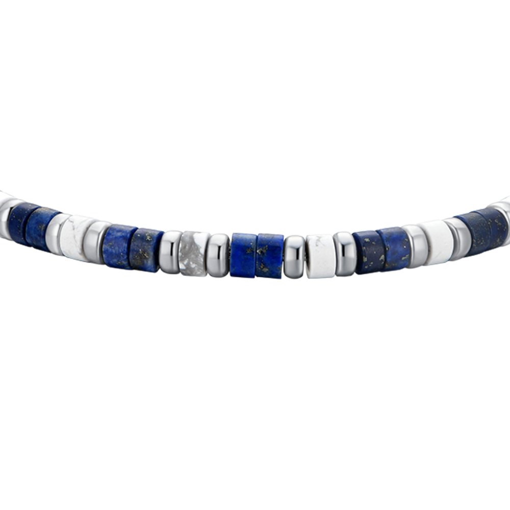 LAPIS STEINE STAHL HERRENARMBAND