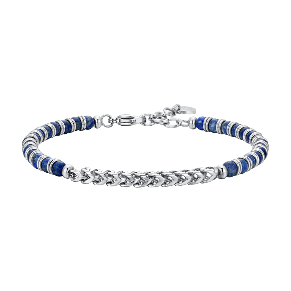 LAPIS STEIN UND STAHL HERRENARMBAND