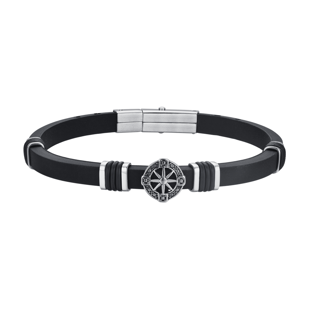 HERREN WINDROSE SILIKONARMBAND