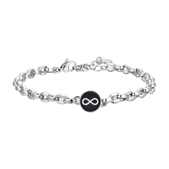 BRACCIALE UOMO IN ACCIAIO CON INFINITO