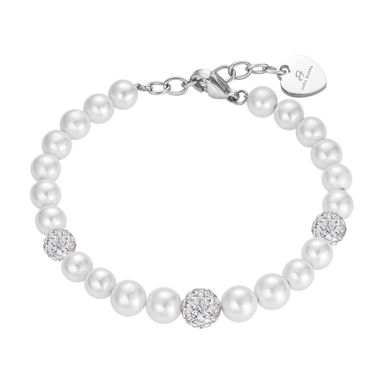 DAMEN PERLENARMBAND MIT WEISSEN KRISTALLEN