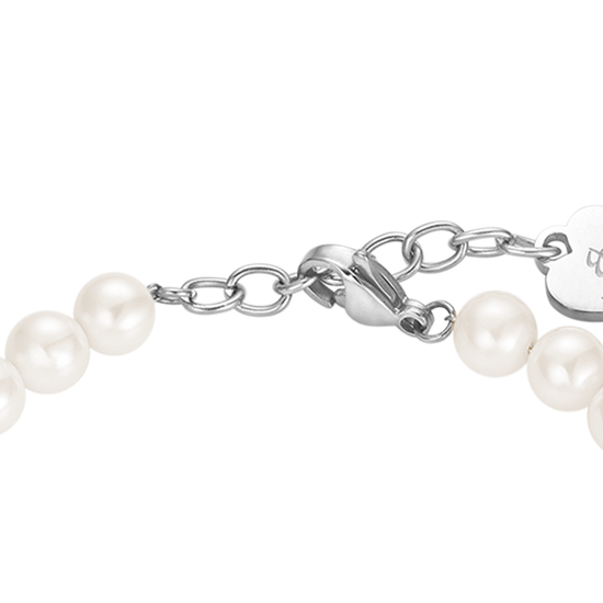 DAMEN PERLENARMBAND MIT WEISSEN KRISTALLEN