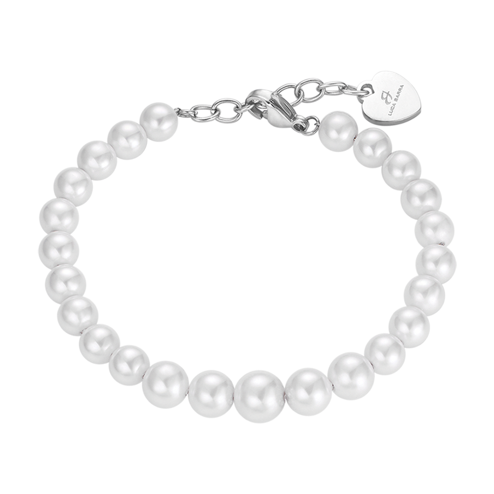 WOMAN'S WHITE PEARL BRACELET Luca Barra