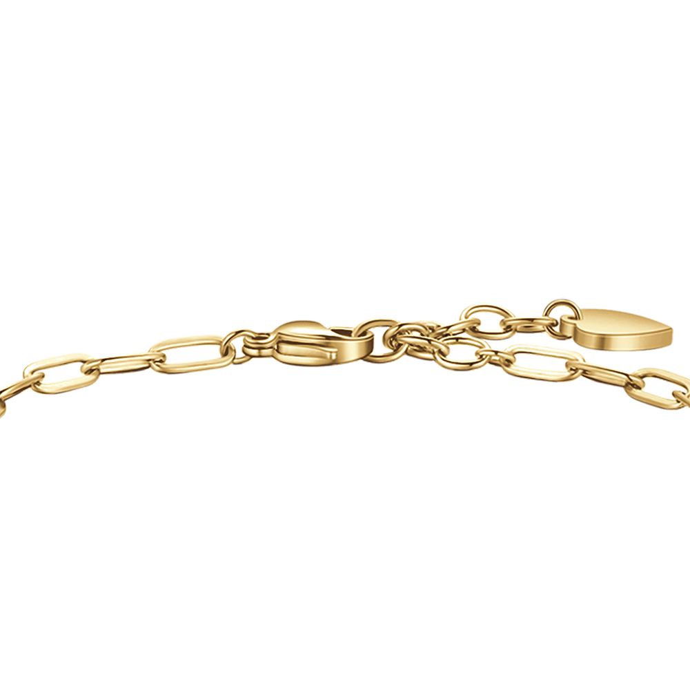 DAMENARMBAND AUS VERGOLDETEM STAHL MIT MOND, EULE UND STERN