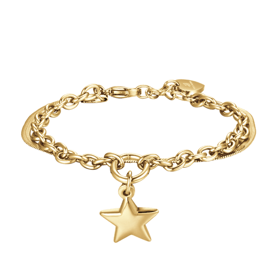 IP GOLD STAHL DAMENARMBAND MIT STERN UND KREIS