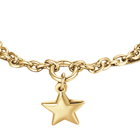 IP GOLD STAHL DAMENARMBAND MIT STERN UND KREIS