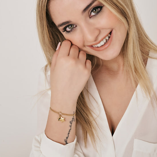 IP GOLD DAMEN-ARMBAND MIT STERNEN Luca Barra