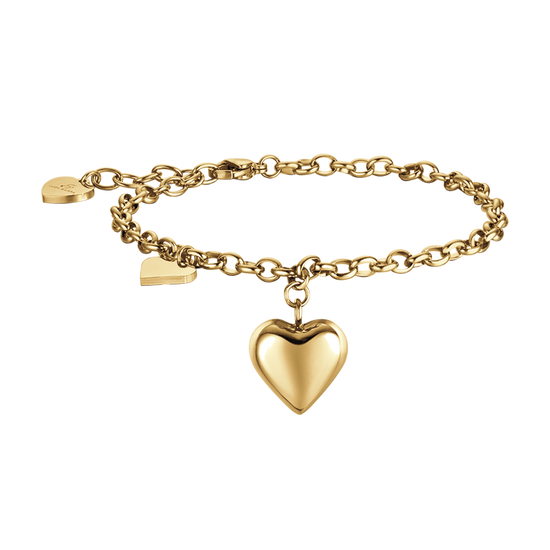 IP GOLD STAHL DAMEN ARMBAND MIT HERZEN