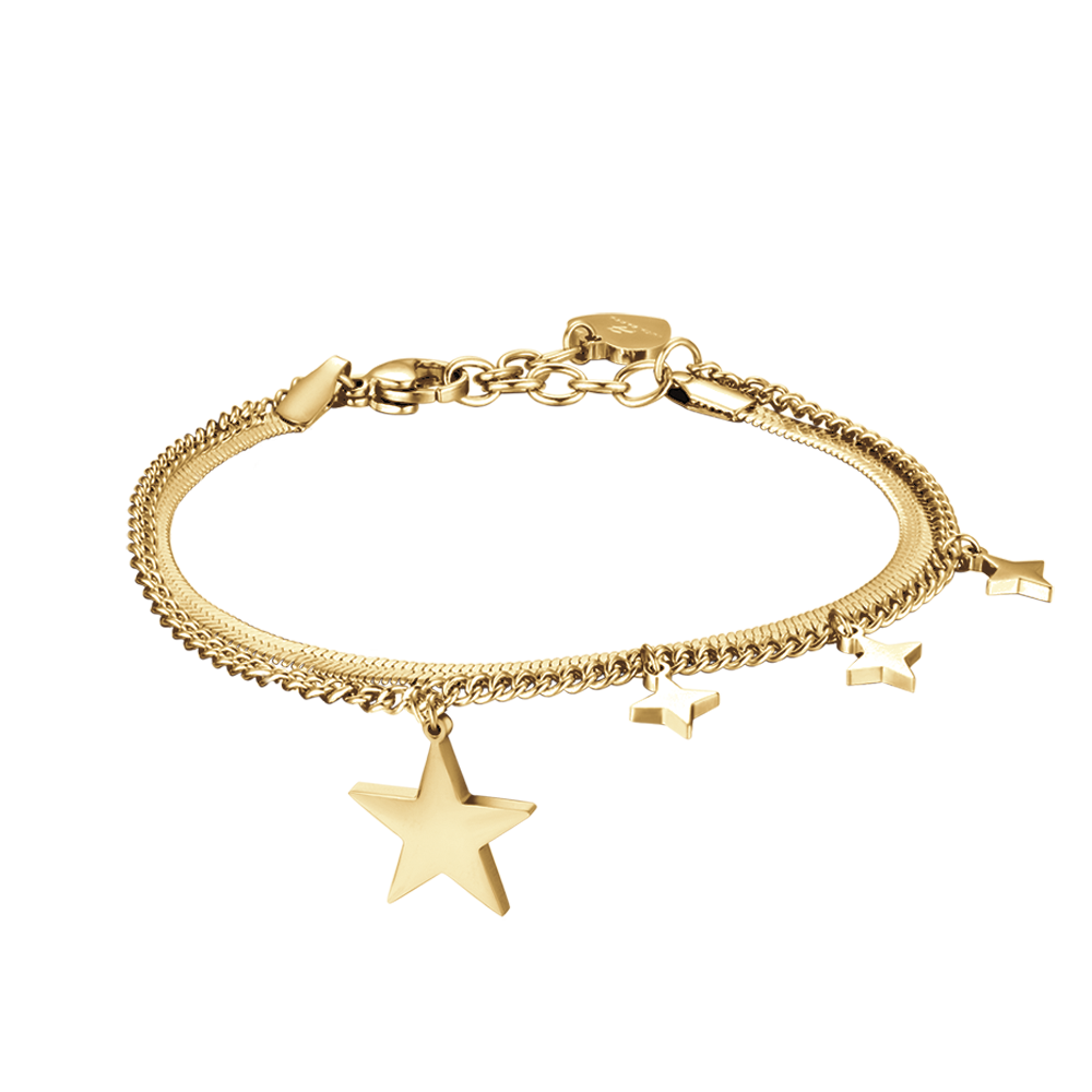 IP GOLD STAHL DAMEN ARMBAND MIT STERN