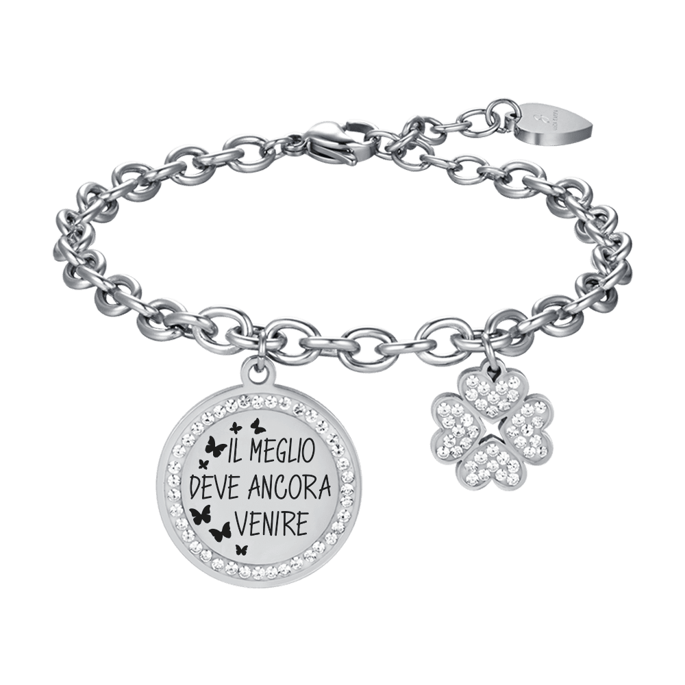 WOMAN'S STEEL BRACELET THE BEST IS STILL TO COME Luca Barra