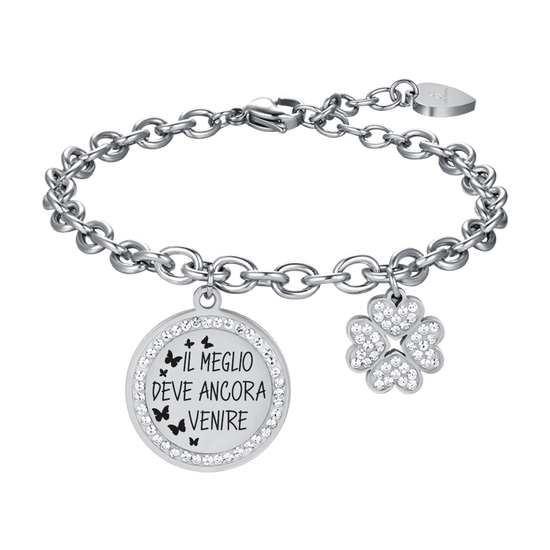 WOMAN'S STEEL BRACELET THE BEST IS STILL TO COME Luca Barra