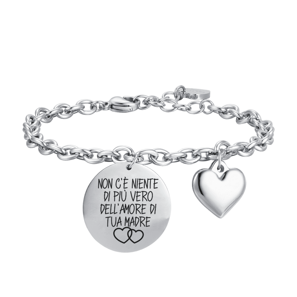 STEEL WOMAN'S BRACELET ES GIBT NICHTS WAHRERES ALS DIE LIEBE DEINER MUTTER