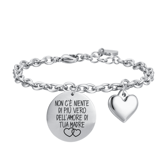 STEEL WOMAN'S BRACELET ES GIBT NICHTS WAHRERES ALS DIE LIEBE DEINER MUTTER