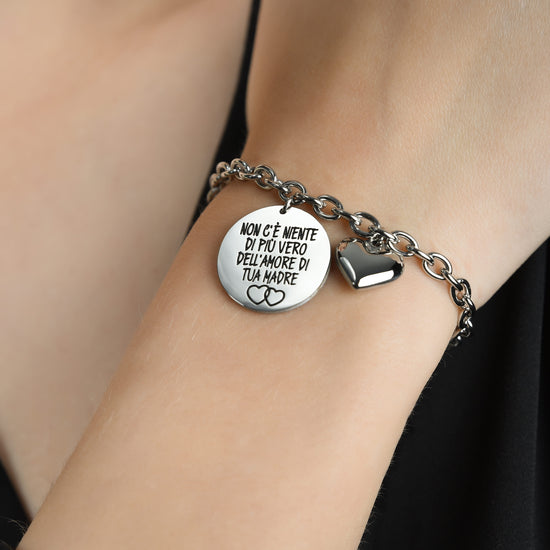 STEEL WOMAN'S BRACELET ES GIBT NICHTS WAHRERES ALS DIE LIEBE DEINER MUTTER