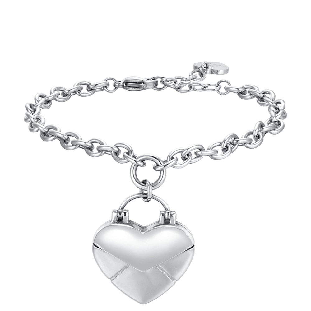 FRAUEN STAHL HERZ BRIEF ARMBAND