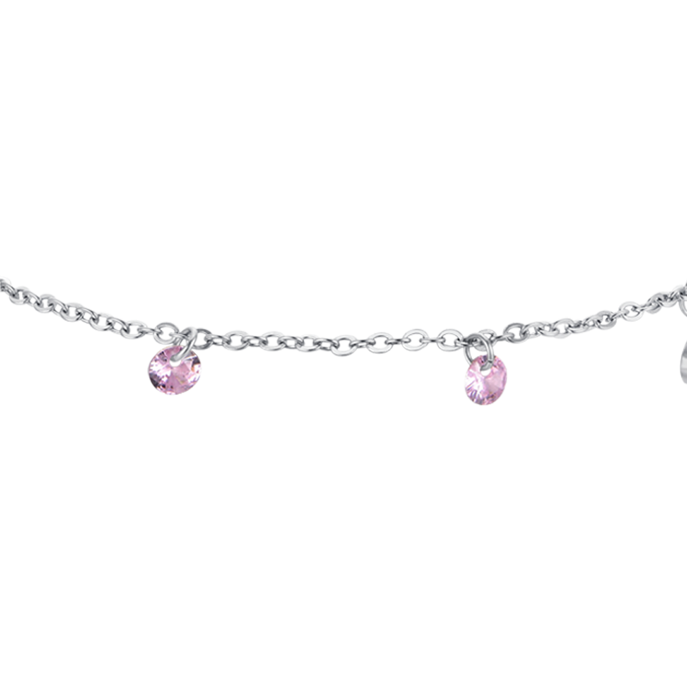 ROSA KRISTALLSTAHL DAMENARMBAND