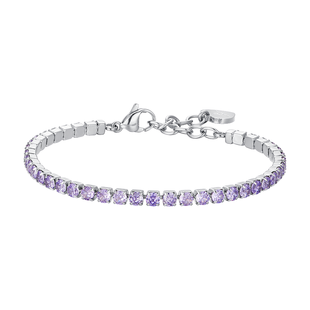 VIOLETTE KRISTALLE DAMEN-TENNISARMBAND