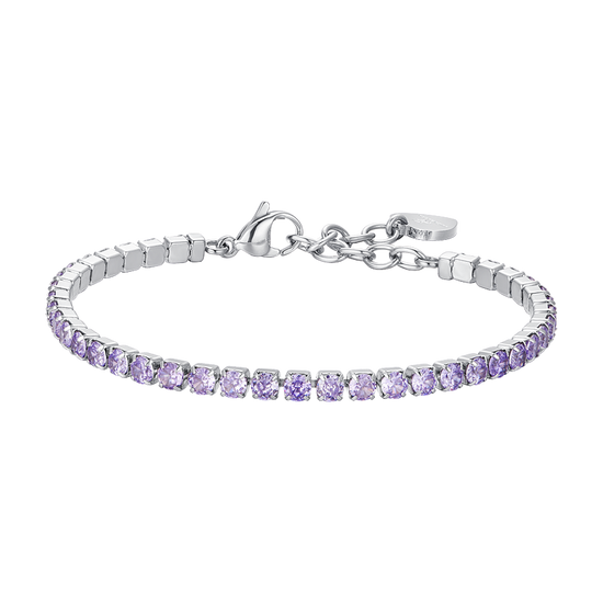 VIOLETTE KRISTALLE DAMEN-TENNISARMBAND