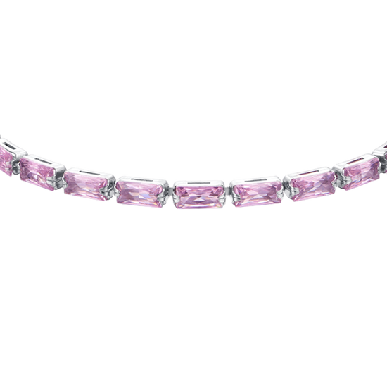 ROSA BAGUETTE-ZIRKONIA-TENNISARMBAND