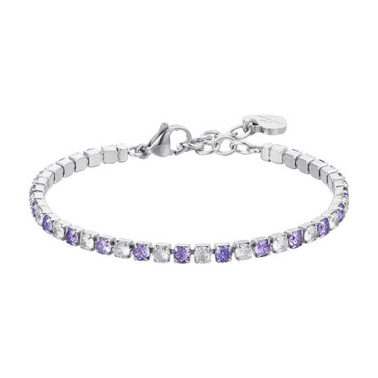 TENNISARMBAND MIT VIOLETTEN UND WEISSEN KRISTALLEN FÜR DAMEN