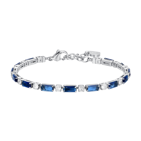 BLAUER ZIRKONIA STAHL DAMEN-TENNISARMBAND