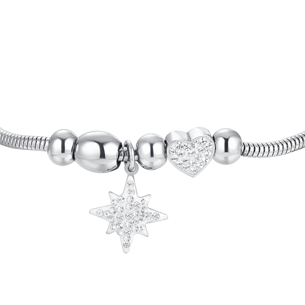 SISSI STERN UND KRISTALLE STAHL DAMENARMBAND