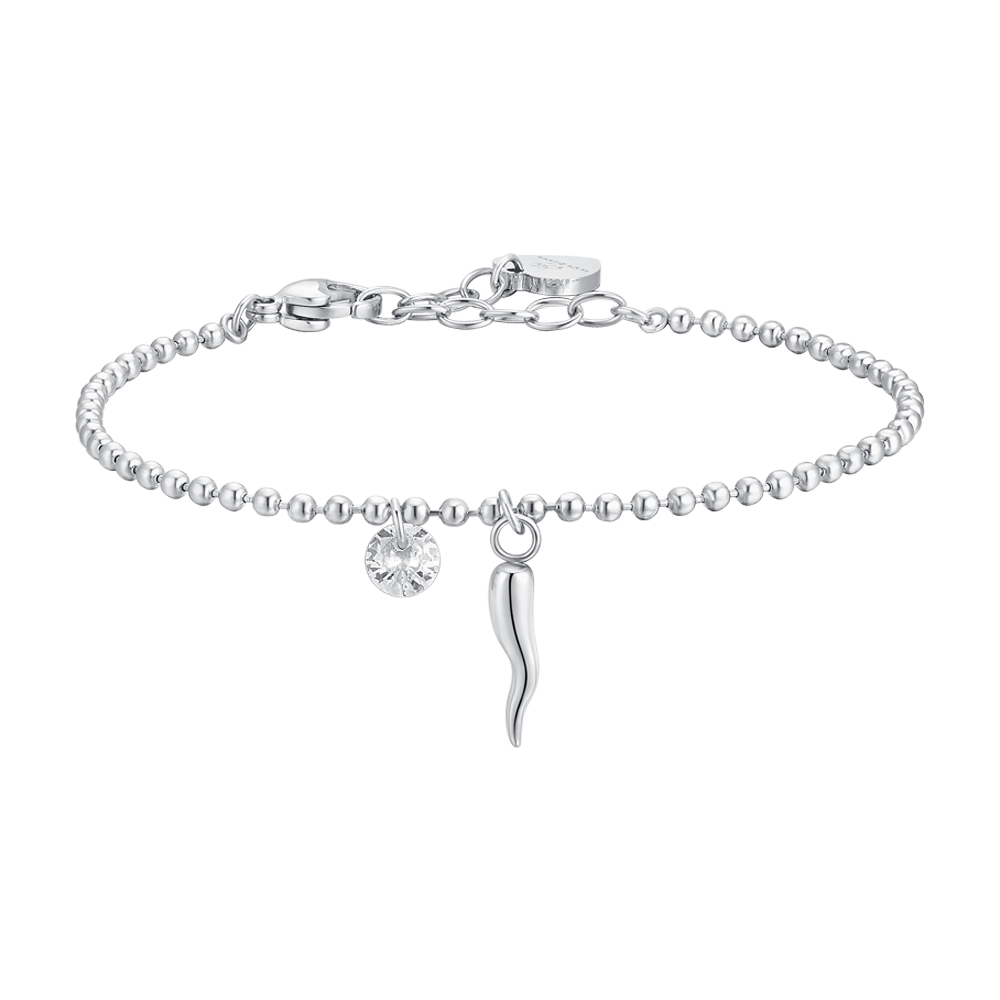 BRACCIALE DONNA IN ACCIAIO CORNO E ZIRCONE