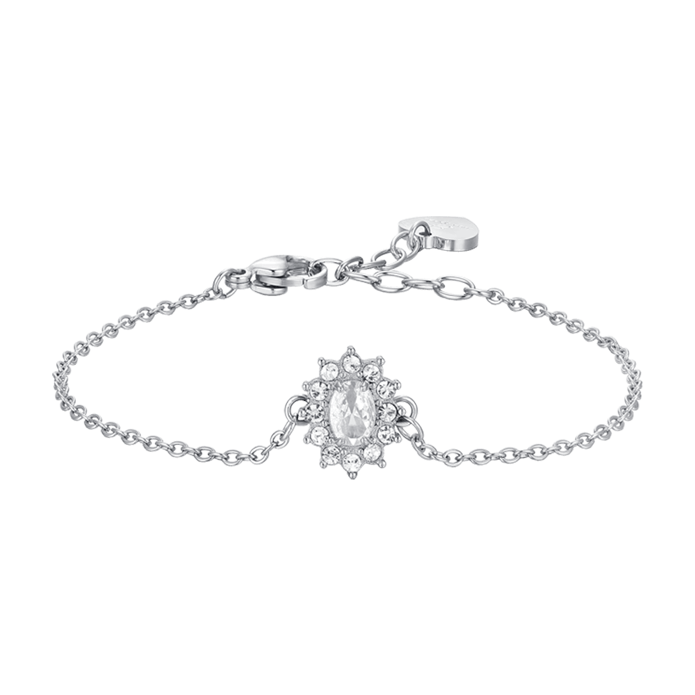 BRACCIALE DONNA IN ACCIAIO CRISTALLI E ZIRCONE BIANCO