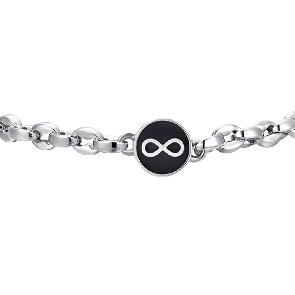 BRACCIALE UOMO IN ACCIAIO CON INFINITO Luca Barra