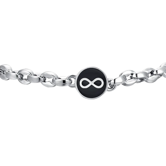 BRACCIALE UOMO IN ACCIAIO CON INFINITO Luca Barra