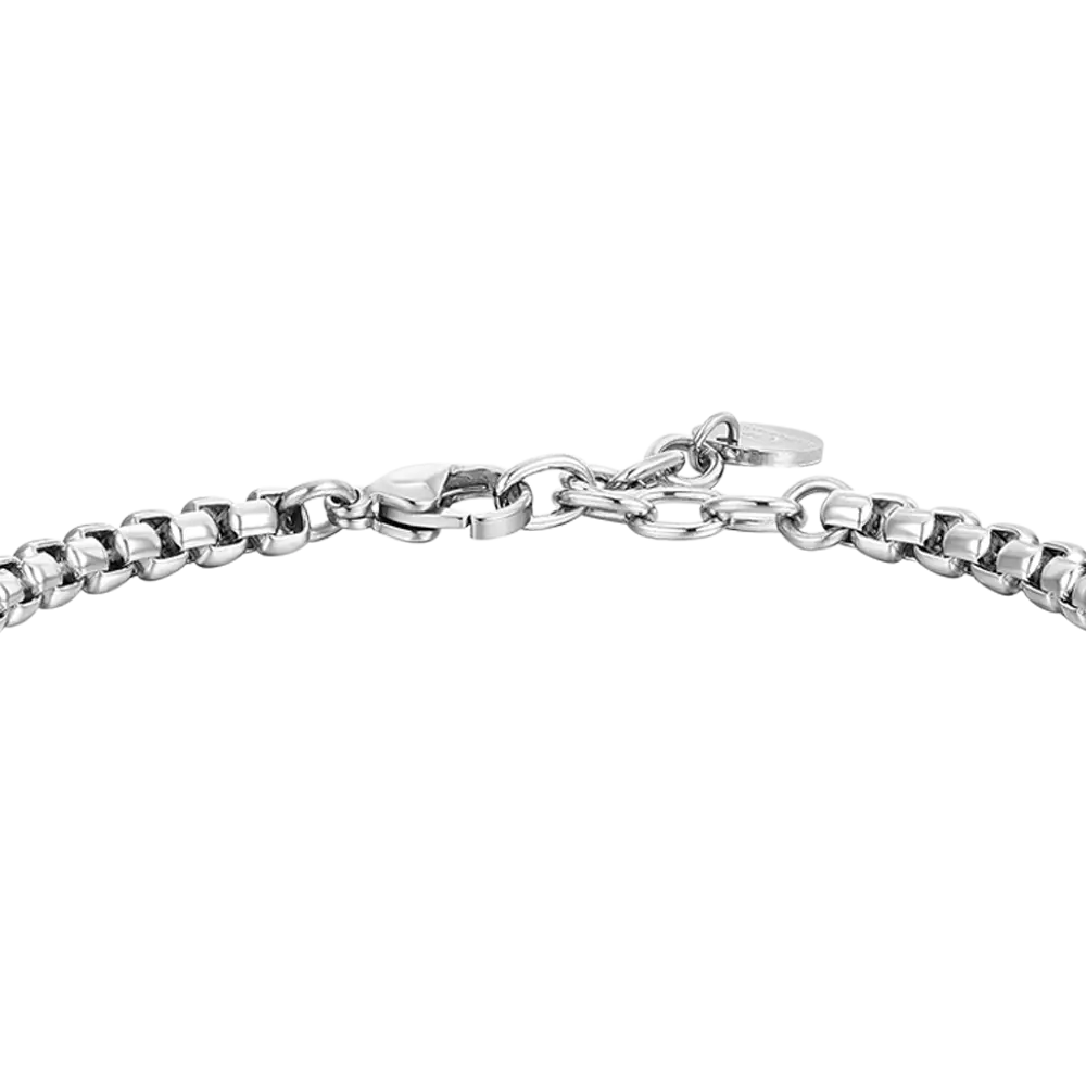 HERRENSTAHL UND STAHL ELEMENTE IP SCHWARZES BRACELET Luca Barra