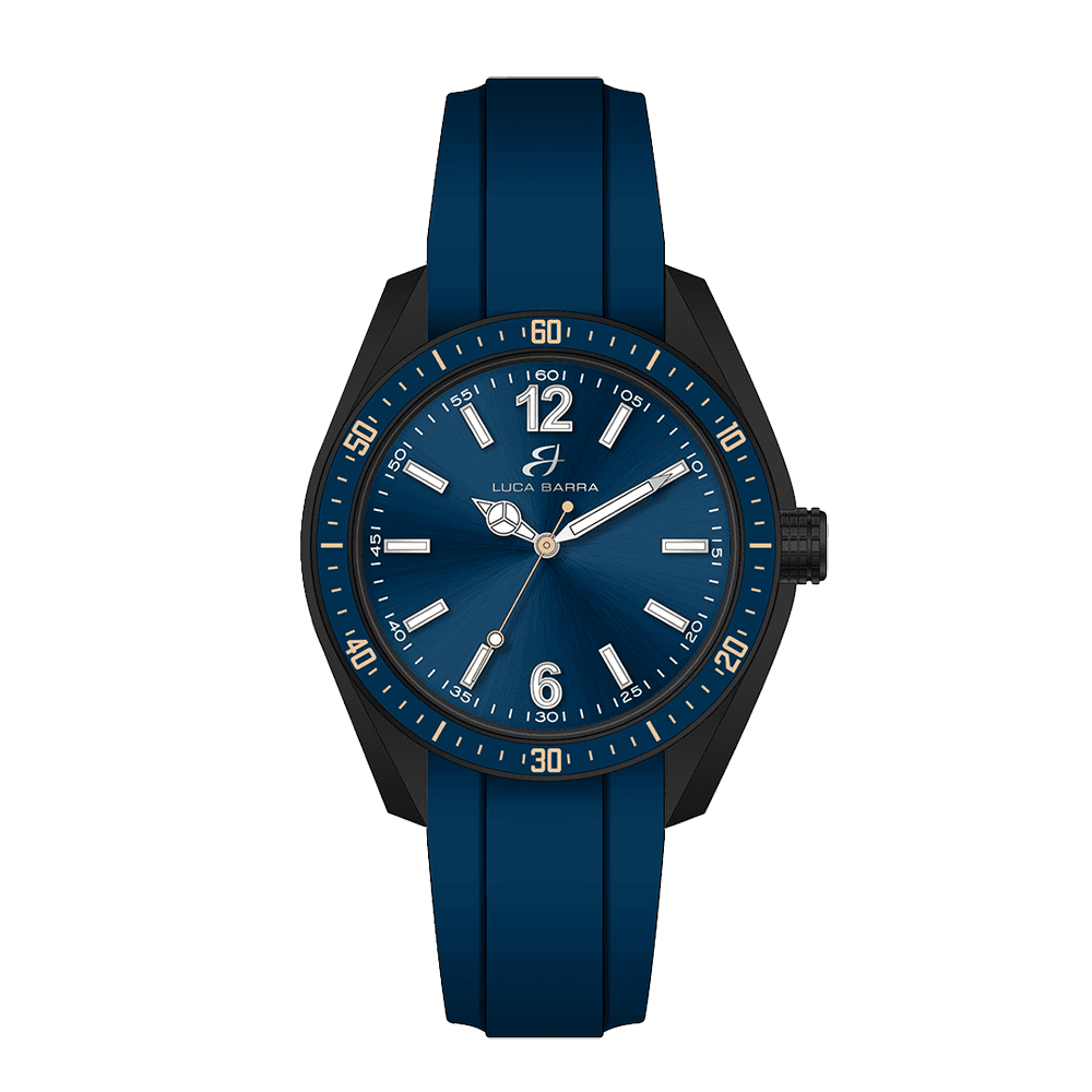 BLAUE SILIKON HERRENUHR