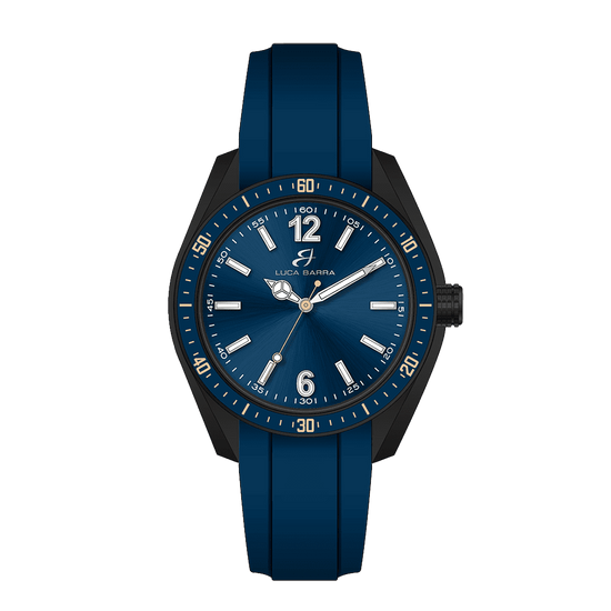 BLAUE SILIKON HERRENUHR