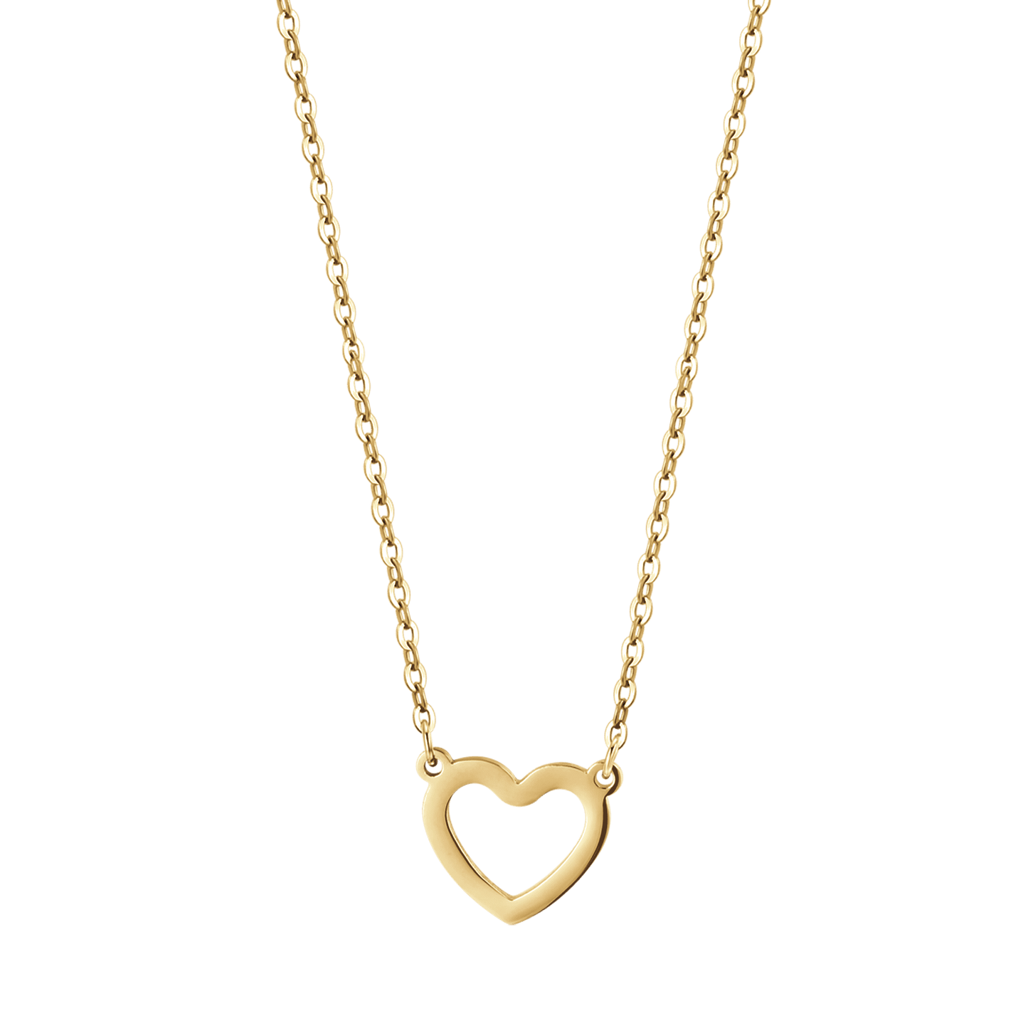 IP GOLD STAHL DAMEN HALSKETTE MIT GOLD HERZ