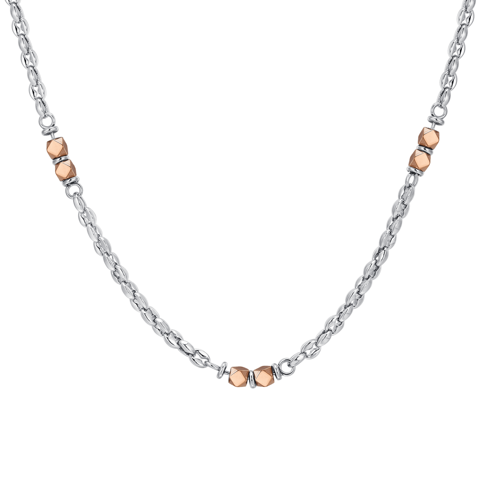 COLLANA UOMO IN ACCIAIO EMATITE IP ROSE