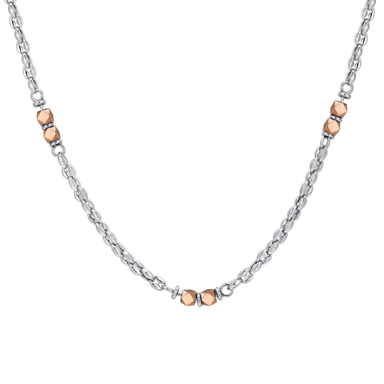 COLLANA UOMO IN ACCIAIO EMATITE IP ROSE