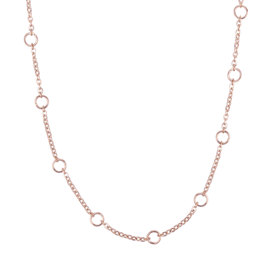 WOMAN'S IP ROSE STEEL NECKLACE Luca Barra