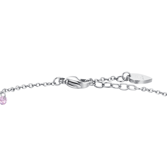 WOMAN'S Fußkettchen IN STAHL PINK ZIRCONES Luca Barra