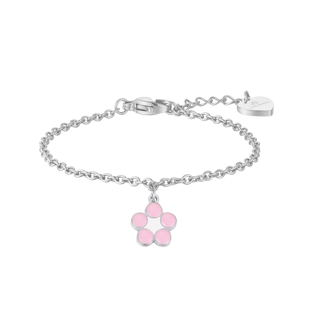 MÄDCHENARMBAND AUS STAHL MIT BLUME