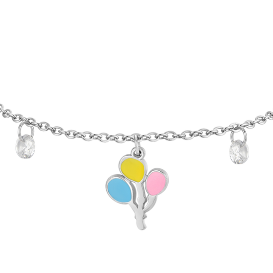 BRACCIALE BAMBINA IN ACCIAIO CON PALLONCINI