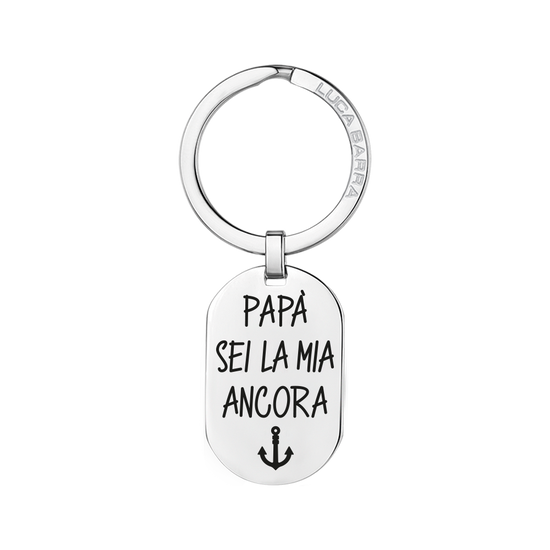 MAN'S STEEL KEYRING DAD YOU ARE MY ANCHOR Luca Barra